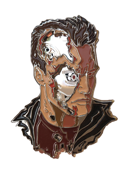 Terminator enamel pin